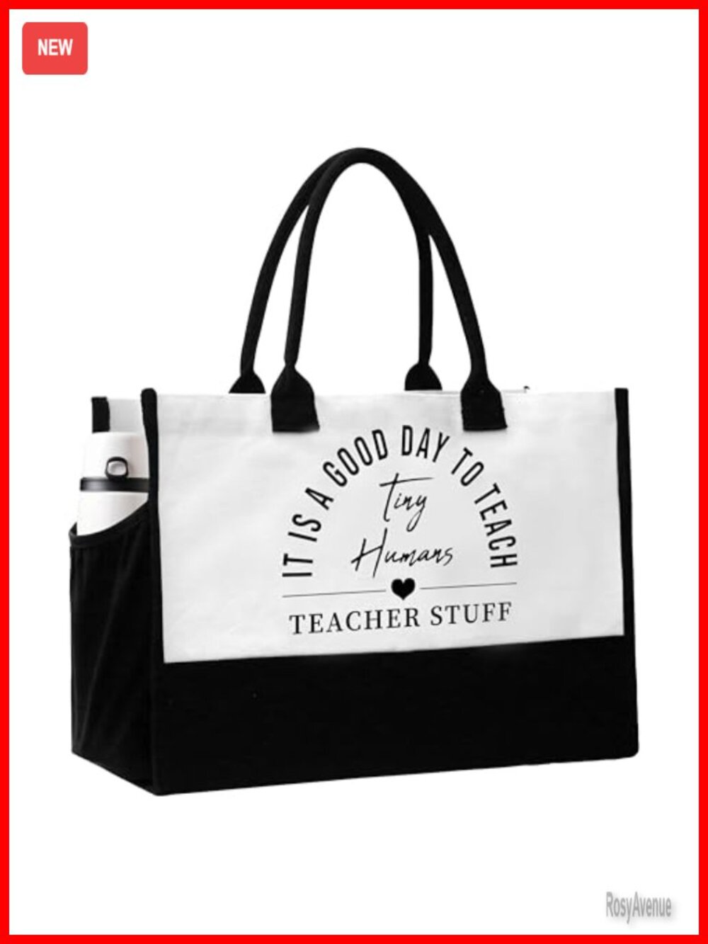 Canvas Tote Bag for Women Waterproof Reusable Teacher Gift